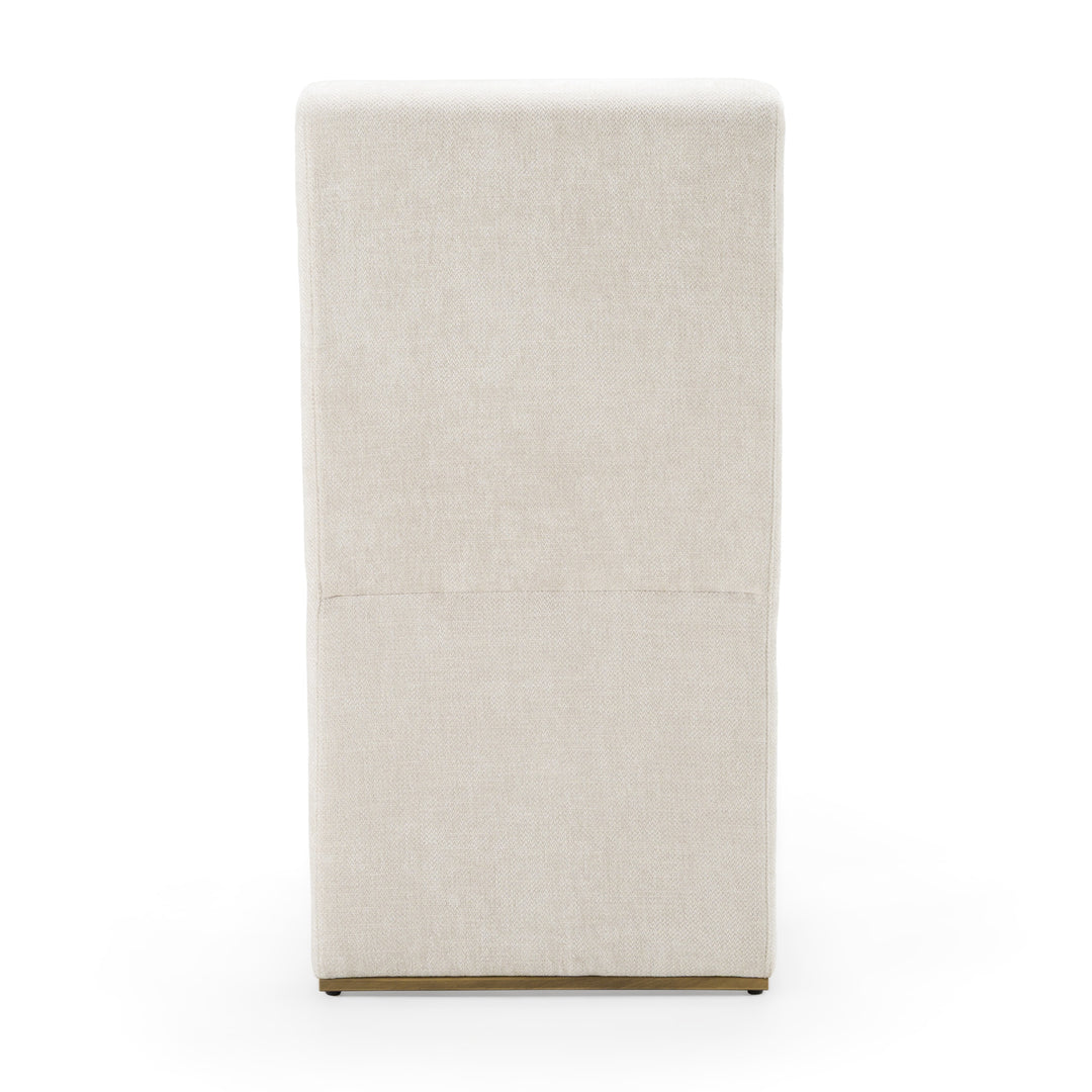 Bounty - Modern Beige Fabric + Antique Brass Dining Chair (Set of 2)
