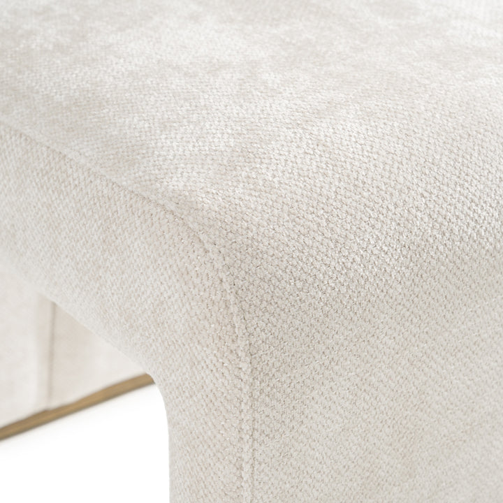 Bounty - Modern Beige Fabric + Antique Brass Dining Chair (Set of 2)