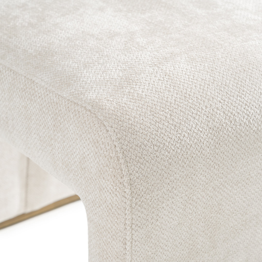 Bounty - Modern Beige Fabric + Antique Brass Dining Chair (Set of 2)