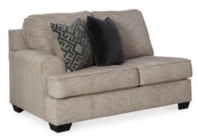 Bovarian Left - Arm Facing Loveseat - Beige Stationary Loveseat modern furniture Contempo Furniture
