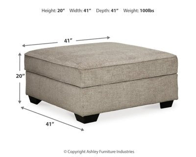 Bovarian Ottoman - Beige Storage Ottoman modern furniture Contempo Furniture