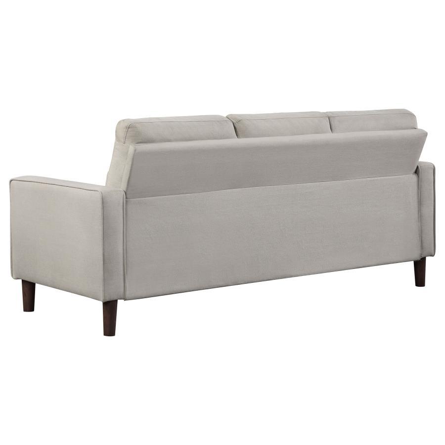 Bowen - 2 Piece Upholstered Track Arm Tufted Sofa Set - Beige Stationary Sofa & Loveseat modern furniture Contempo Furniture