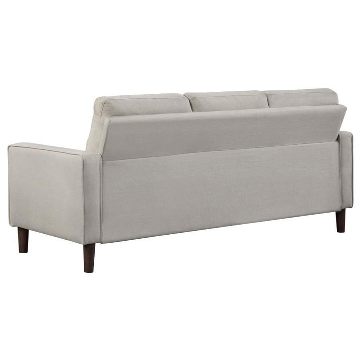 Bowen - 2 Piece Upholstered Track Arm Tufted Sofa Set - Beige Stationary Sofa &amp; Loveseat modern furniture Contempo Furniture