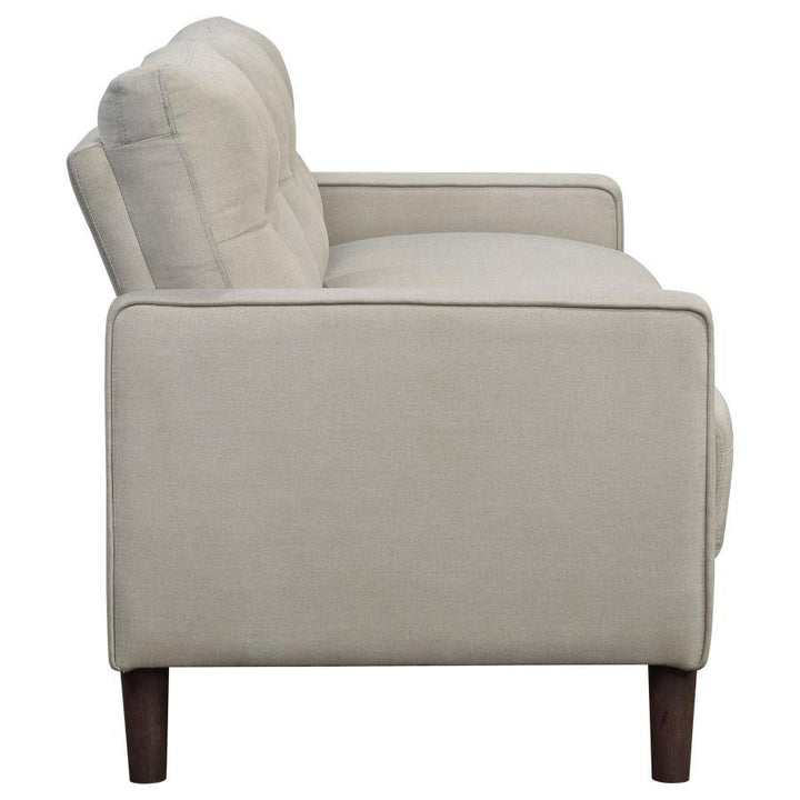 Bowen - 2 Piece Upholstered Track Arm Tufted Sofa Set - Beige Stationary Sofa &amp; Loveseat modern furniture Contempo Furniture