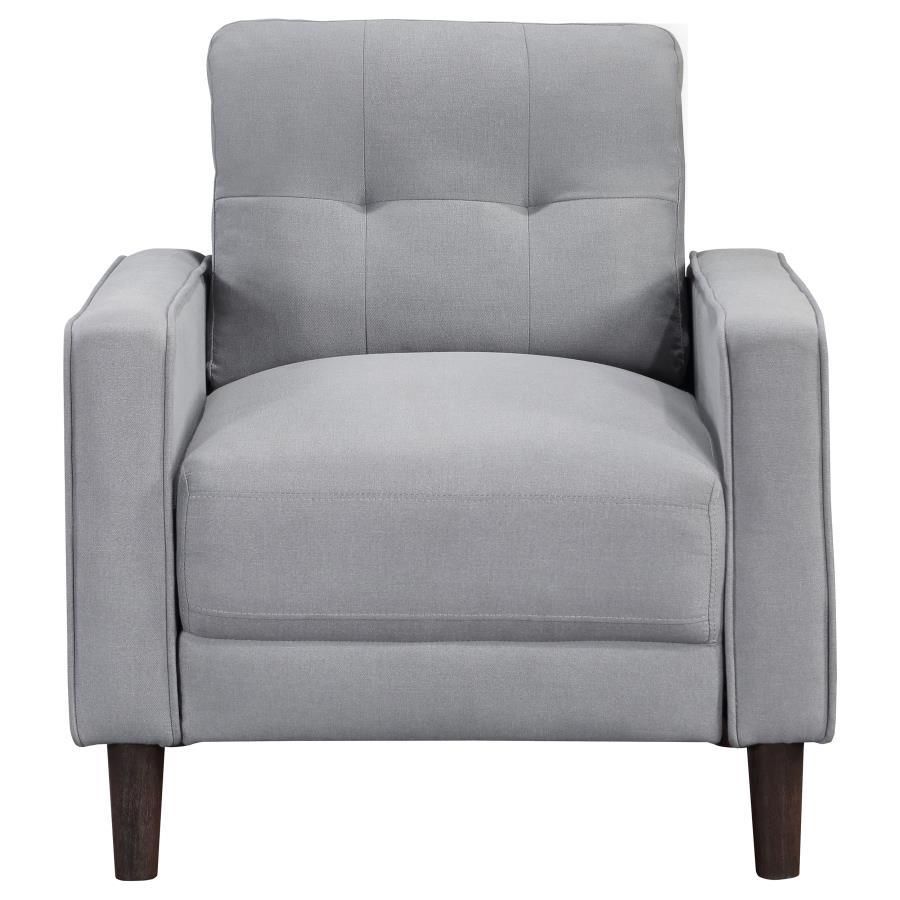 Bowen - 3 Piece Upholstered Track Arm Tufted Sofa Set - Gray 3 - Piece Living Room Set modern furniture Contempo Furniture