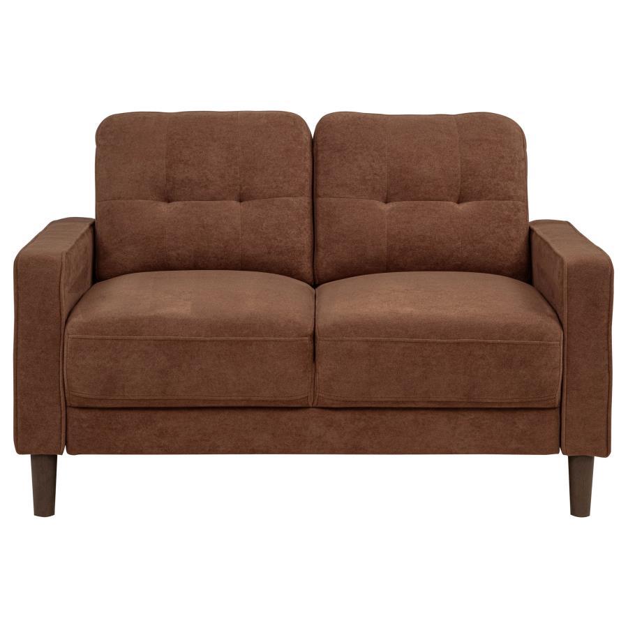 Bowen II - 2 - Piece Fabric Upholstered Track Arm Sofa Set - Rust Stationary Sofa & Loveseat modern furniture Contempo Furniture