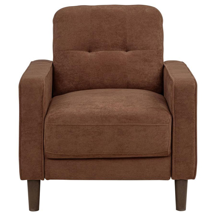 Bowen II - 3 - Piece Fabric Upholstered Track Arm Sofa Set - Rust 3 - Piece Living Room Set modern furniture Contempo Furniture
