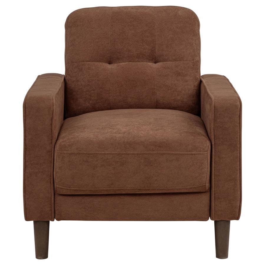 Bowen II - 3 - Piece Fabric Upholstered Track Arm Sofa Set - Rust 3 - Piece Living Room Set modern furniture Contempo Furniture