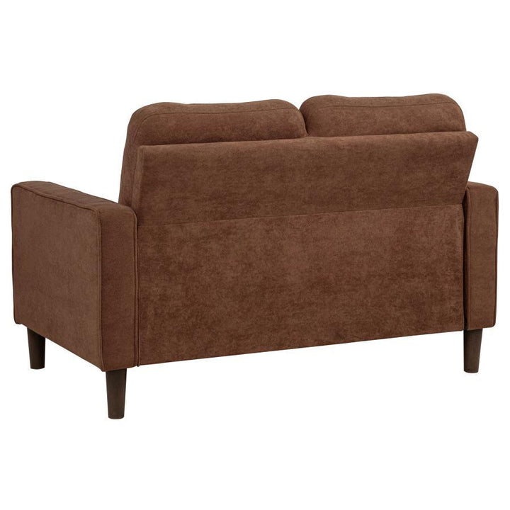 Bowen II - 3 - Piece Fabric Upholstered Track Arm Sofa Set - Rust 3 - Piece Living Room Set modern furniture Contempo Furniture