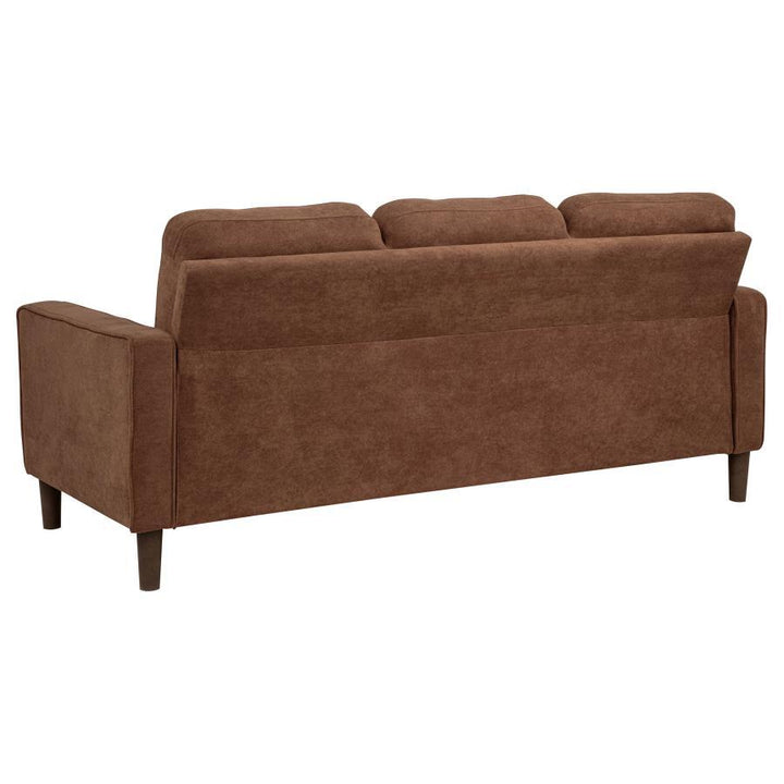 Bowen II - 3 - Piece Fabric Upholstered Track Arm Sofa Set - Rust 3 - Piece Living Room Set modern furniture Contempo Furniture