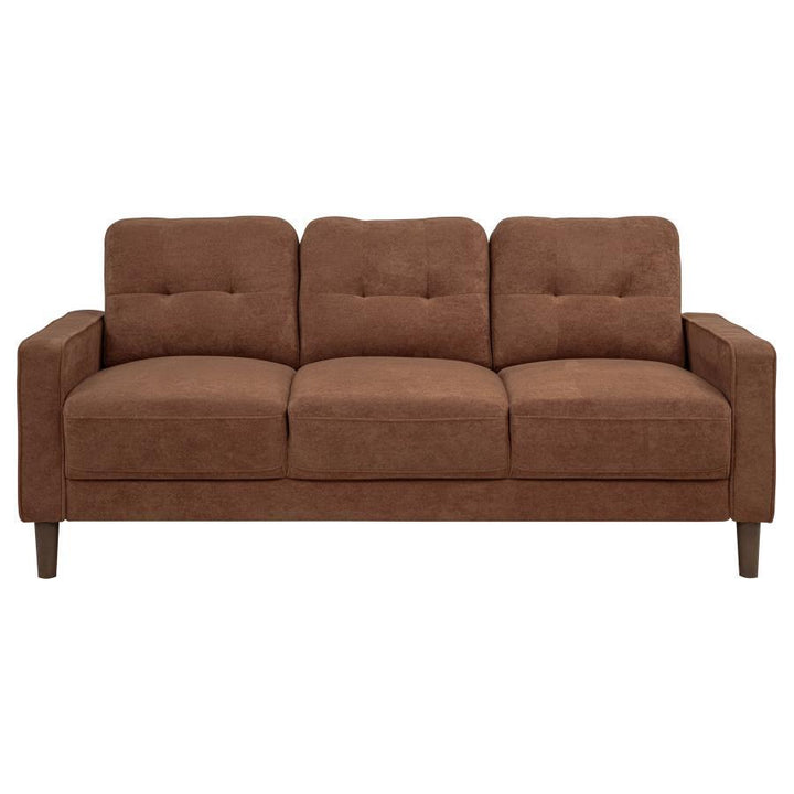 Bowen II - 3 - Piece Fabric Upholstered Track Arm Sofa Set - Rust 3 - Piece Living Room Set modern furniture Contempo Furniture