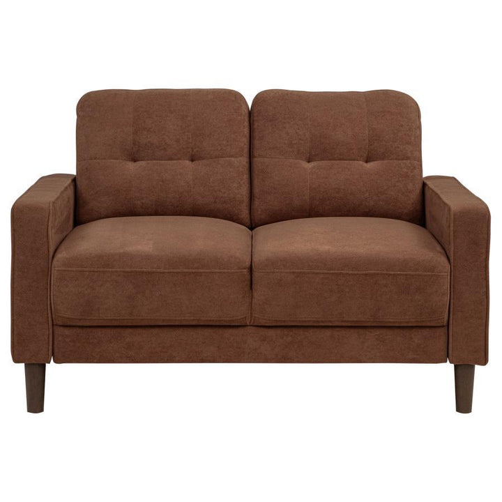 Bowen II - 3 - Piece Fabric Upholstered Track Arm Sofa Set - Rust 3 - Piece Living Room Set modern furniture Contempo Furniture