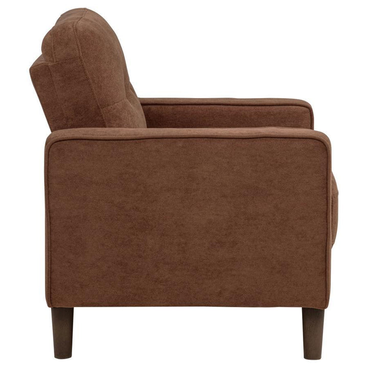 Bowen II - 3 - Piece Fabric Upholstered Track Arm Sofa Set - Rust 3 - Piece Living Room Set modern furniture Contempo Furniture