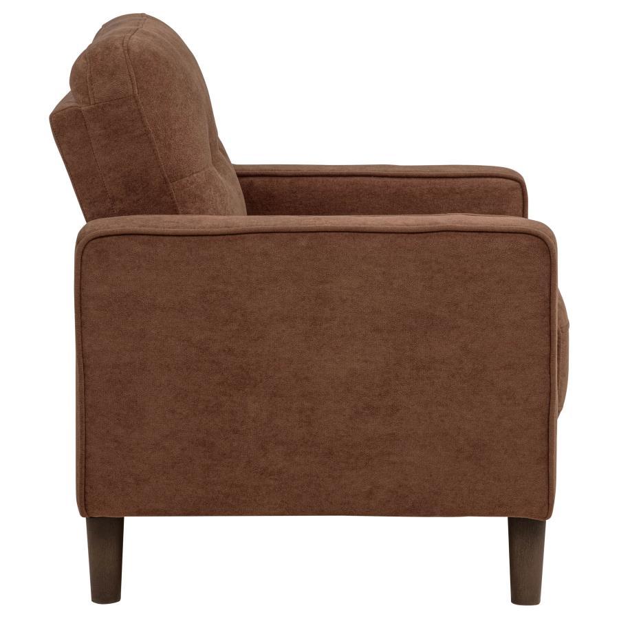 Bowen II - 3 - Piece Fabric Upholstered Track Arm Sofa Set - Rust 3 - Piece Living Room Set modern furniture Contempo Furniture