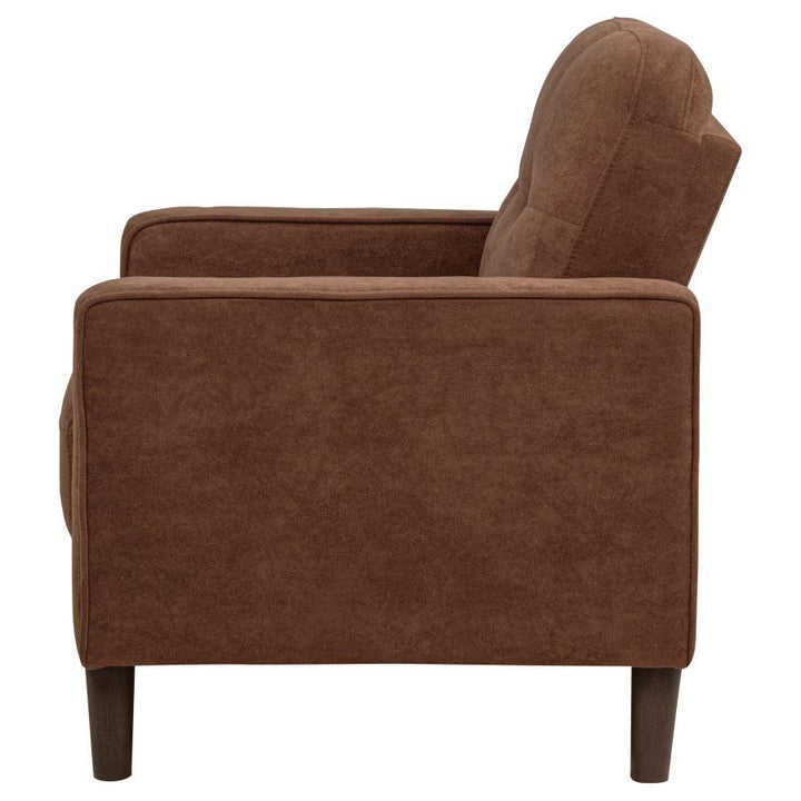 Bowen II - Fabric Upholstered Track Arm Accent Chair - Rust Arm Chair modern furniture Contempo Furniture