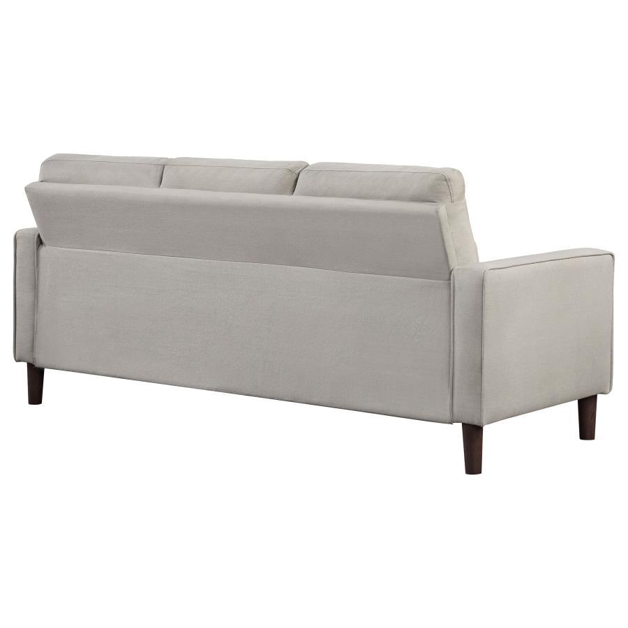 Bowen - Upholstered Track Arm Tufted Sofa - Beige Stationary Sofa modern furniture Contempo Furniture