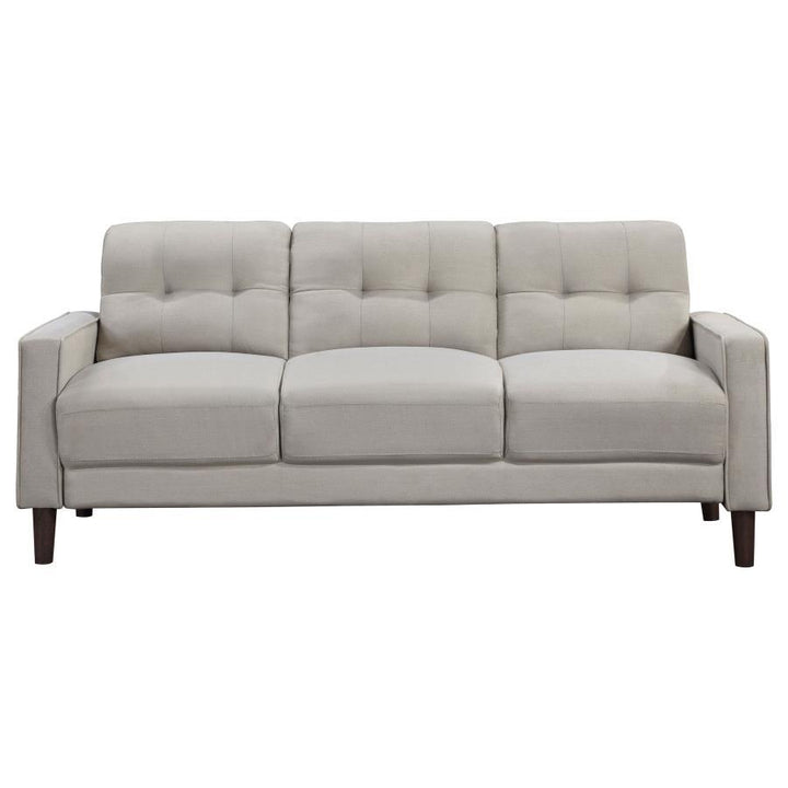 Bowen - Upholstered Track Arm Tufted Sofa - Beige Stationary Sofa modern furniture Contempo Furniture