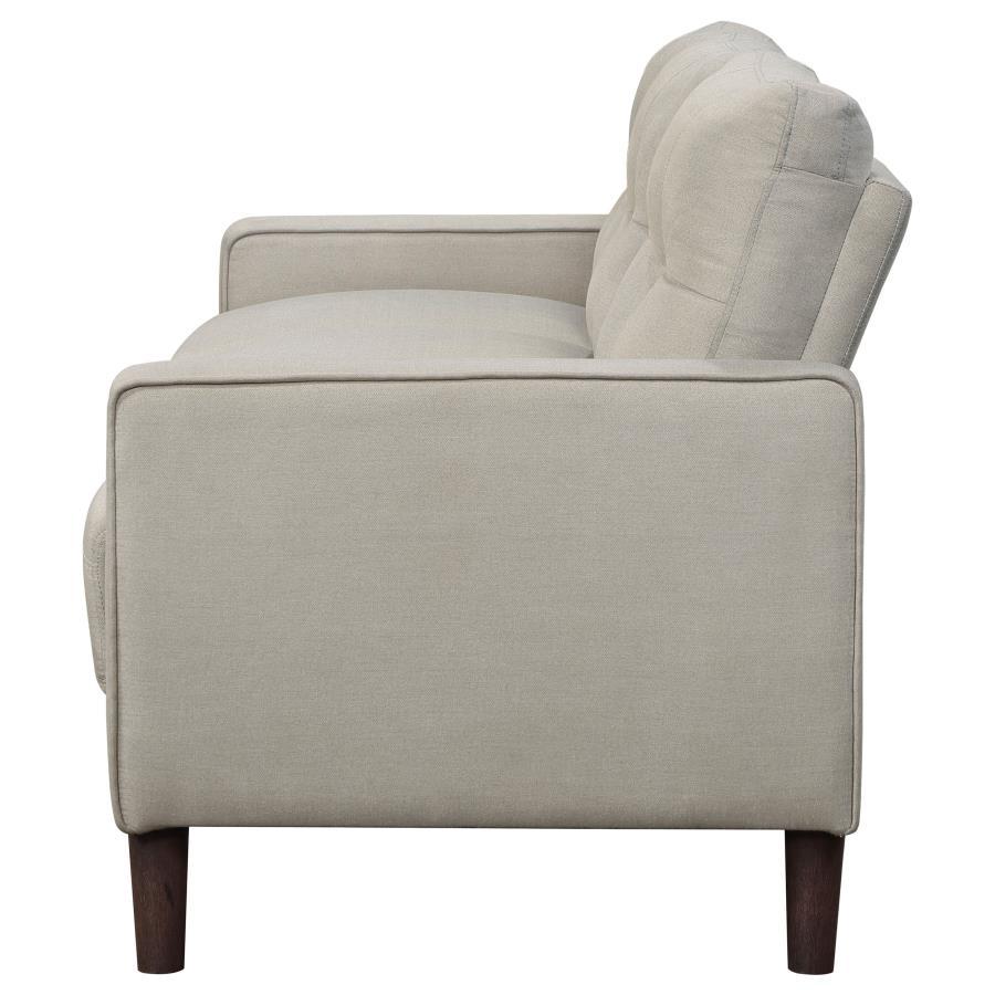 Bowen - Upholstered Track Arm Tufted Sofa - Beige Stationary Sofa modern furniture Contempo Furniture