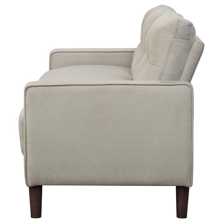 Bowen - Upholstered Track Arm Tufted Sofa - Beige Stationary Sofa modern furniture Contempo Furniture