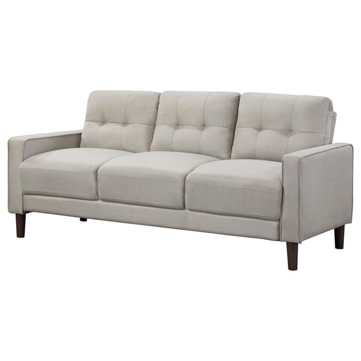Bowen - Upholstered Track Arm Tufted Sofa - Beige Stationary Sofa modern furniture Contempo Furniture