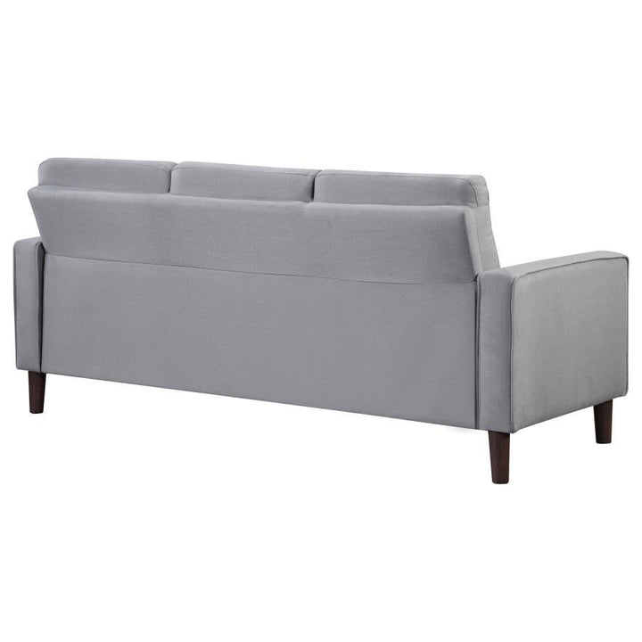 Bowen - Upholstered Track Arm Tufted Sofa - Gray Stationary Sofa modern furniture Contempo Furniture
