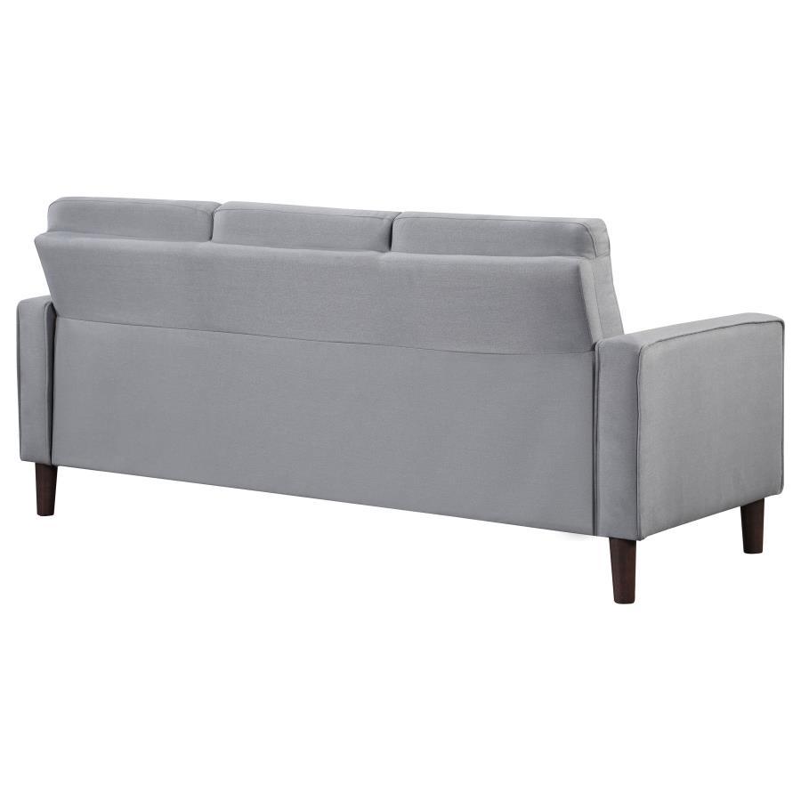 Bowen - Upholstered Track Arm Tufted Sofa - Gray Stationary Sofa modern furniture Contempo Furniture