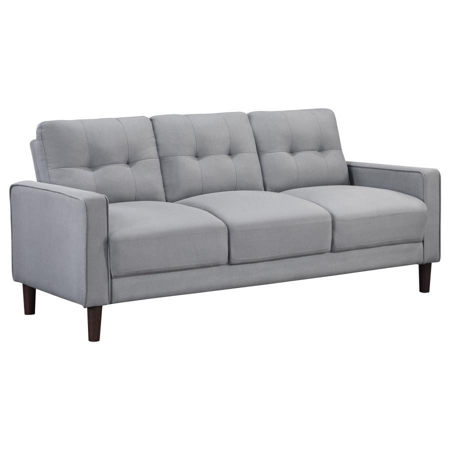 Bowen - Upholstered Track Arm Tufted Sofa - Gray Stationary Sofa modern furniture Contempo Furniture