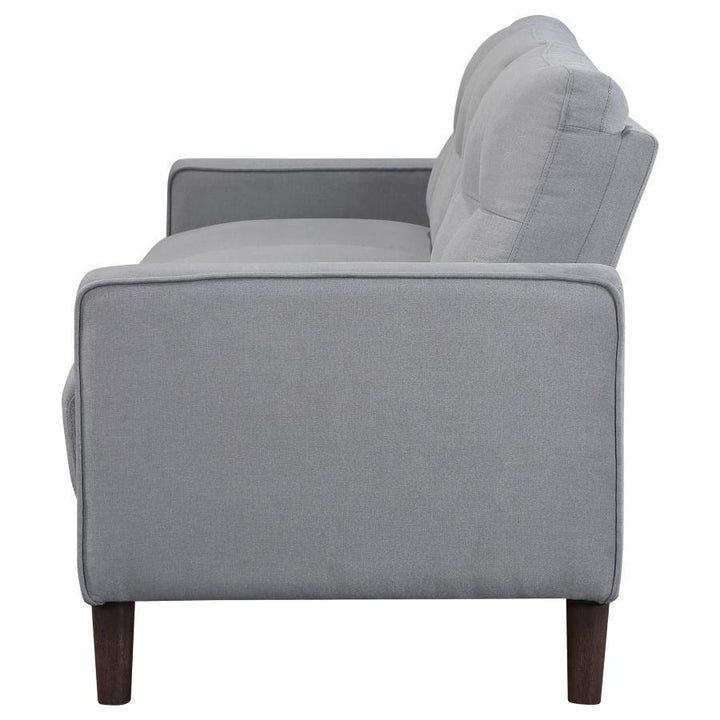 Bowen - Upholstered Track Arm Tufted Sofa - Gray Stationary Sofa modern furniture Contempo Furniture