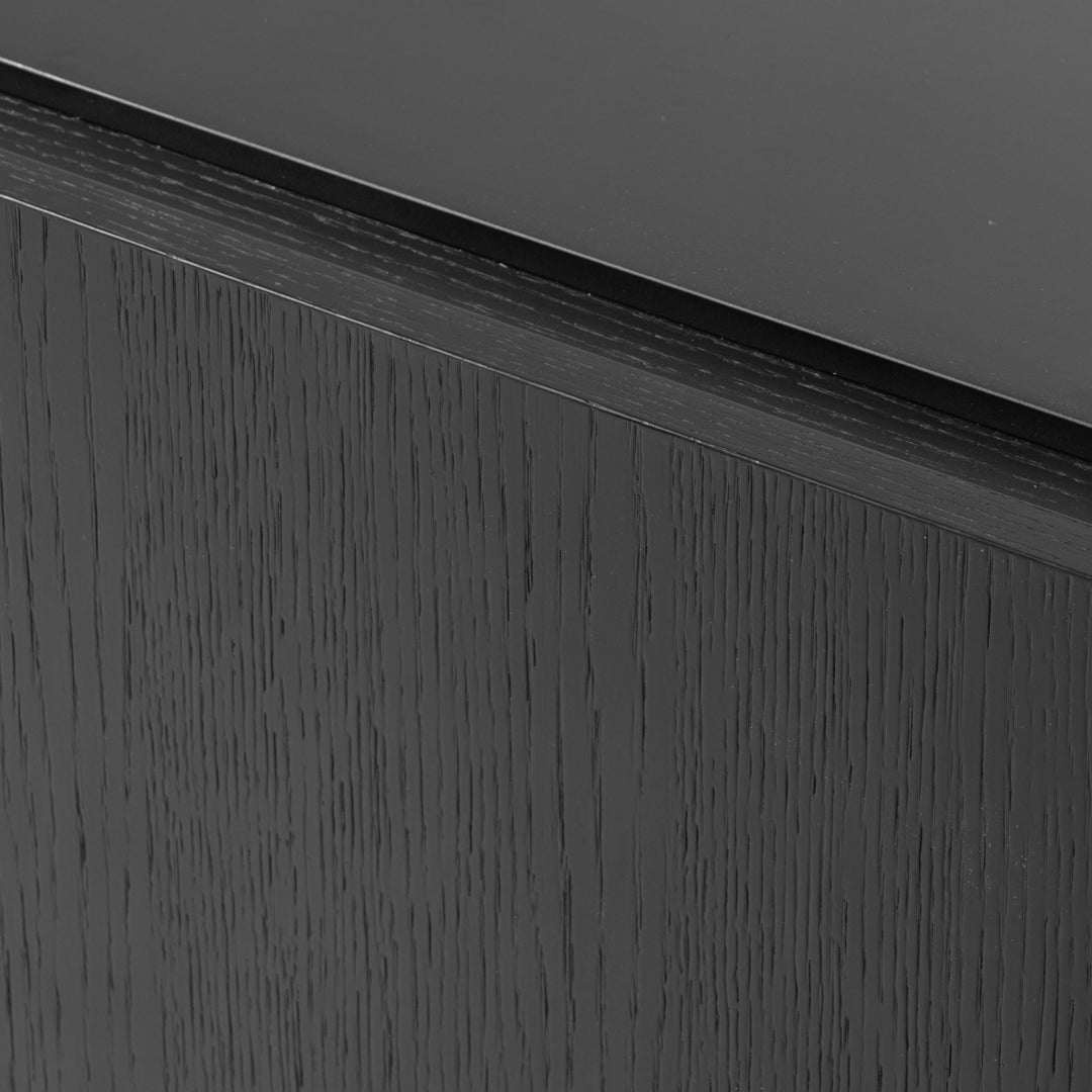 Bowie  Mid-Century Modern Black Oak + Brass Buffet