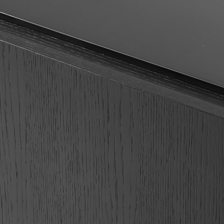 Bowie  Mid-Century Modern Black Oak + Brass Buffet