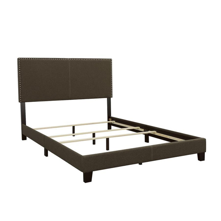 Boyd - Upholstered Eastern King Panel Bed - Charcoal Upholstered Bed modern furniture Contempo Furniture