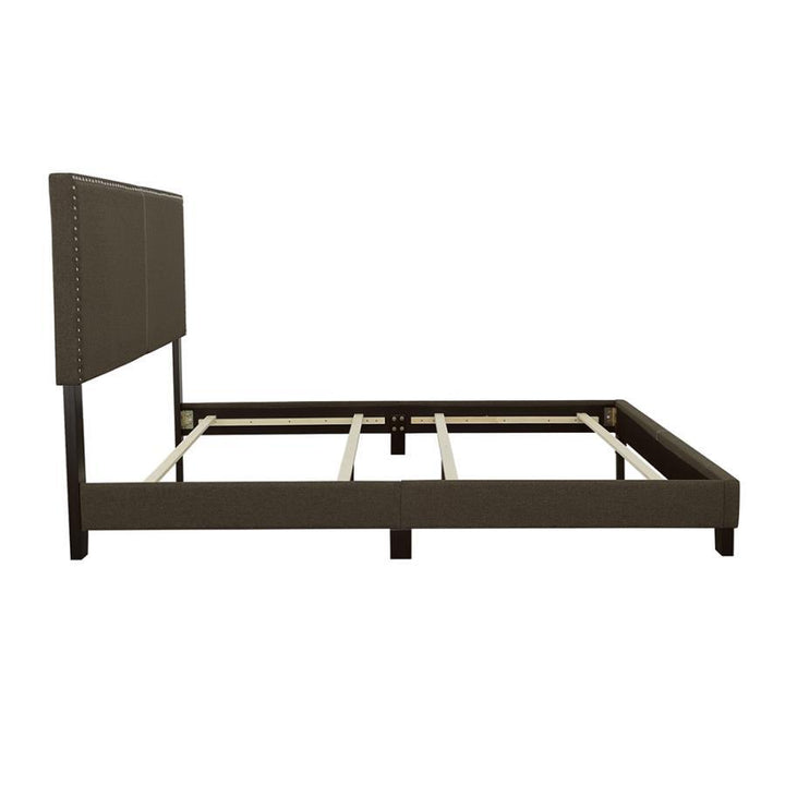 Boyd - Upholstered Queen Panel Bed - Charcoal Upholstered Bed modern furniture Contempo Furniture