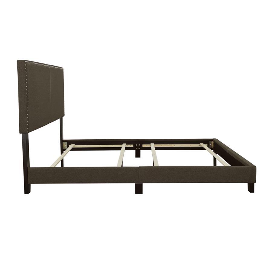 Boyd - Upholstered Queen Panel Bed - Charcoal Upholstered Bed modern furniture Contempo Furniture