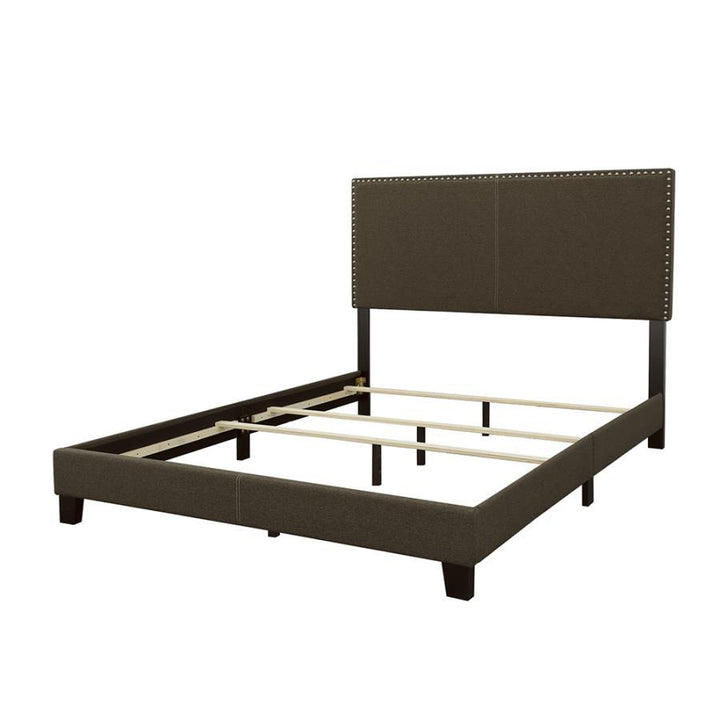 Boyd - Upholstered Queen Panel Bed - Charcoal Upholstered Bed modern furniture Contempo Furniture
