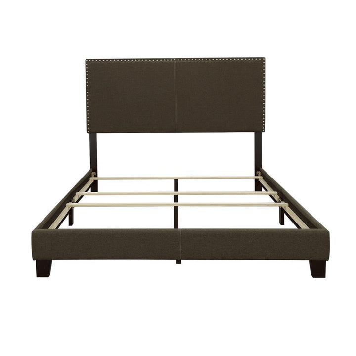 Boyd - Upholstered Queen Panel Bed - Charcoal Upholstered Bed modern furniture Contempo Furniture