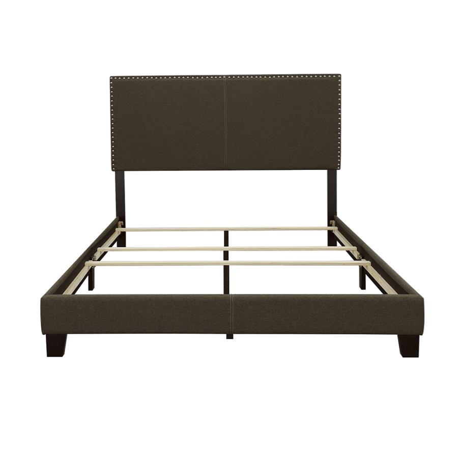 Boyd - Upholstered Queen Panel Bed - Charcoal Upholstered Bed modern furniture Contempo Furniture