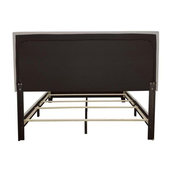 Boyd - Upholstered Queen Panel Bed - Ivory Upholstered Bed modern furniture Contempo Furniture