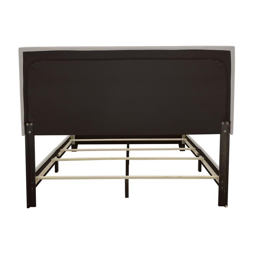 Boyd - Upholstered Queen Panel Bed - Ivory Upholstered Bed modern furniture Contempo Furniture