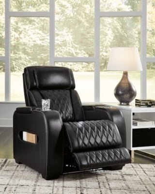 Boyington Power Recliner - Black Reclining Chair modern furniture Contempo Furniture