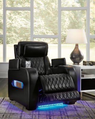Boyington Power Recliner - Black Reclining Chair modern furniture Contempo Furniture