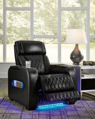 Boyington Power Recliner - Black Reclining Chair modern furniture Contempo Furniture