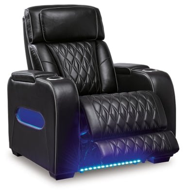 Boyington Power Recliner - Black Reclining Chair modern furniture Contempo Furniture