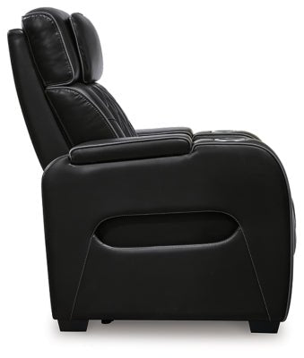 Boyington Power Recliner - Black Reclining Chair modern furniture Contempo Furniture