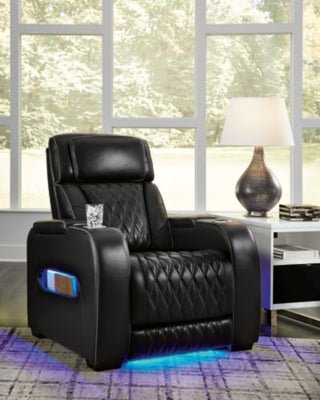 Boyington Power Recliner - Black Reclining Chair modern furniture Contempo Furniture