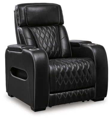 Boyington Power Recliner - Black Reclining Chair modern furniture Contempo Furniture