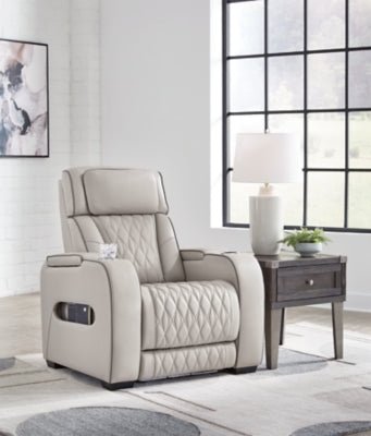Boyington Power Recliner - Gray Reclining Chair modern furniture Contempo Furniture