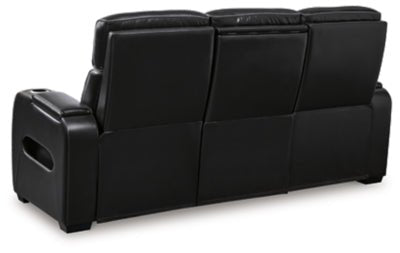 Boyington Power Reclining Sofa - Black Reclining Sofa modern furniture Contempo Furniture