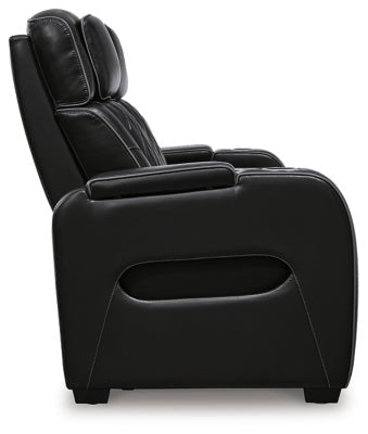 Boyington Power Reclining Sofa - Black Reclining Sofa modern furniture Contempo Furniture