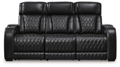Boyington Power Reclining Sofa - Black Reclining Sofa modern furniture Contempo Furniture