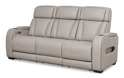 Boyington Power Reclining Sofa - Gray Reclining Sofa modern furniture Contempo Furniture